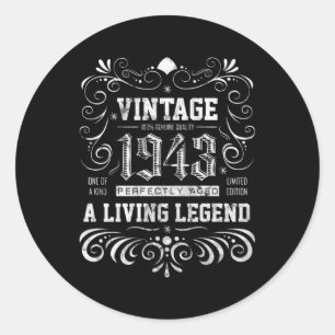 Sticker Rond 1943 75 75E Anniversaire