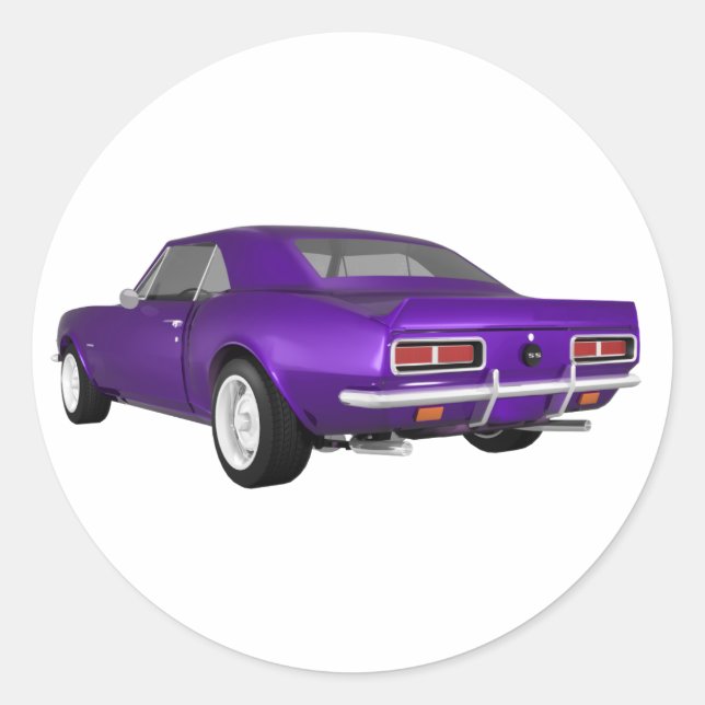 Sticker Rond 1967 Camaro SS : Purple Finish : 3D Model : (Devant)