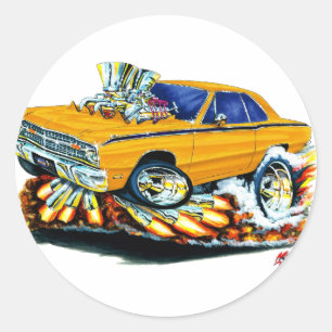 Sticker Rond 1968-71 Dodge Dart Orange Car