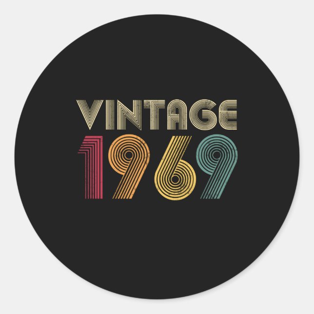 STICKER ROND 1969 54E 54 (Devant)