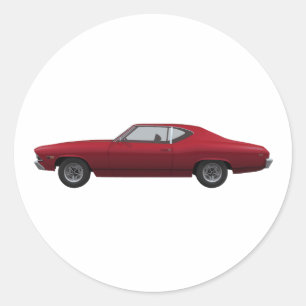 Sticker Rond 1969 Chevelle SS : Candy Apple Finish