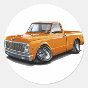 Sticker Rond 1970-72 Chevy C10 Orange Truck