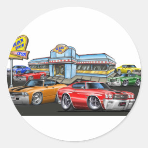 Sticker Rond 1970 Chevelle Diner