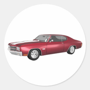 Sticker Rond 1970 Chevelle SS : Candy Apple Finish :