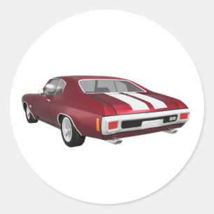 Sticker Rond 1970 Chevelle SS : Candy Apple Finish :