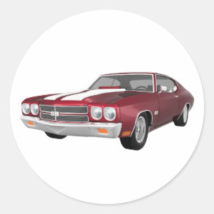 Sticker Rond 1970 Chevelle SS : Candy Apple Finish :