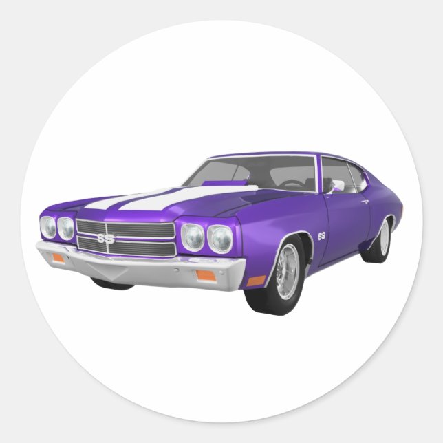 Sticker Rond 1970 Chevelle SS : Purple Finish : (Devant)