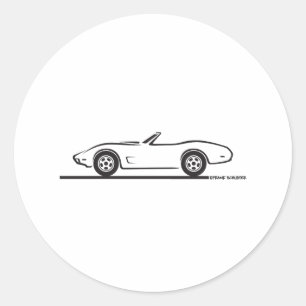 Sticker Rond 1974 - 1977 Corvette Convertible
