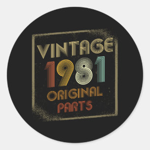 Sticker Rond 1981 vintage