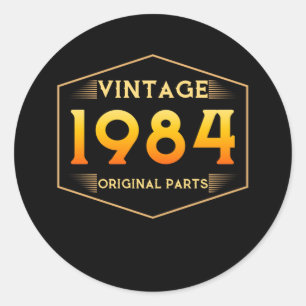 Sticker Rond 1984 vintage