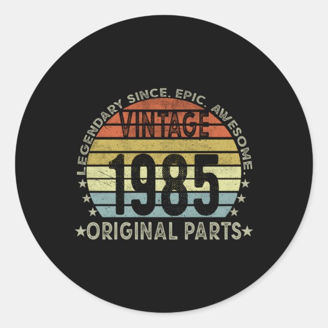 Sticker Rond 1985 Original P 38E (Devant)