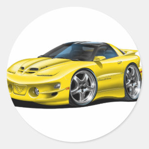 Sticker Rond 1998-02 Trans Am Yellow Car