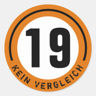 STICKER ROND #19 RACING