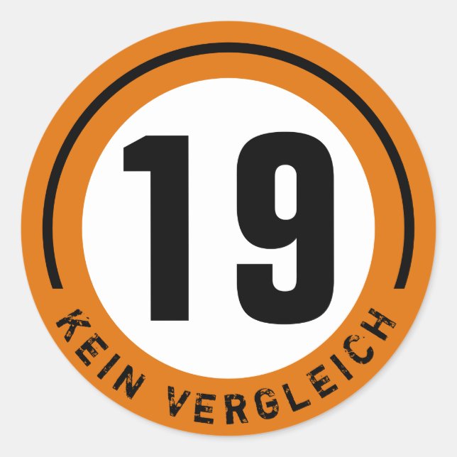 STICKER ROND #19 RACING (Devant)