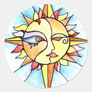 Sticker Rond 19 - Soleil