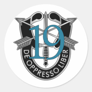 Sticker Rond 19e Crest du Groupe des forces spéciales