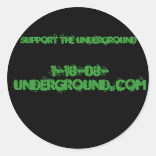 Sticker Rond 1-18-08-underground.com, soutiennent le souterrain