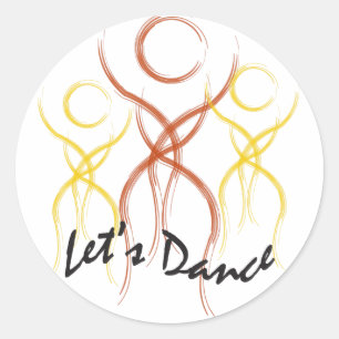 Sticker Rond 1 2 3 Dansons