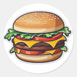 Sticker Rond 1/4 de luxe avec Fromage