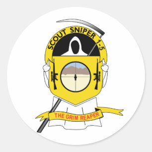 Sticker Rond 1-5-1 Sniper à scouts