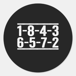 Sticker Rond 1-8-4-3-6-5-7-2 Commande de tir Big Block Race Car