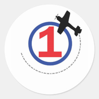 Sticker Rond 1 cercle d'avion