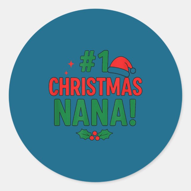 Sticker Rond #1 Christmas Nana  (Devant)