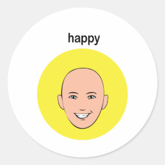 Sticker Rond 1 heureux