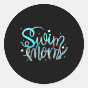 Sticker Rond 1 Mère de bain Mères nageuses