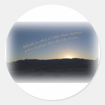 1 Samuel 15:22 Coucher de soleil Bordure blanche
