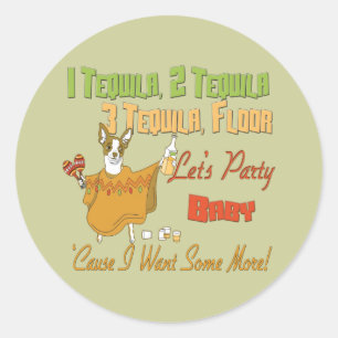 Sticker Rond 1 Tequila 2 Tequila 3 Tequila Étage