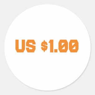 STICKER ROND 1 USD