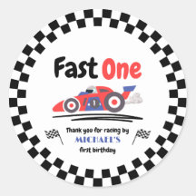 1er anniversaire Fast One Red Blue Race Car