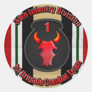 Sticker Rond 1er BCT 34e ID