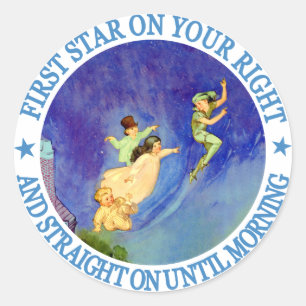 STICKER ROND 1ER ÉTOILE À DROITE, DIRECTEMENT JUSQU'AU MATIN