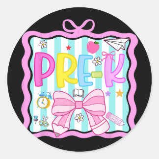Sticker Rond 1er jour de pré-maternelle Préparation retour à l'
