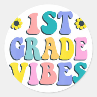 Sticker Rond 1ère année Vibes Première journée Retour à l'école