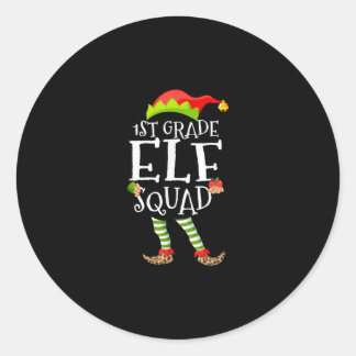 Sticker Rond 1ère classe Elf Squad Funny Enseignant élémentaire