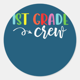 Sticker Rond 1re année d'équipage 1er jour de l'école 1ère anné