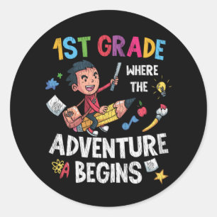 Sticker Rond 1re année : là où l'aventure commence - Retour à l