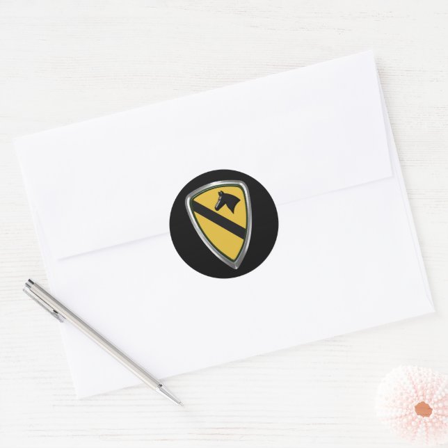 Sticker Rond 1re division de cavalerie 1re CAV (Enveloppe)