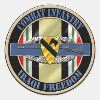 Sticker Rond 1re Division de cavalerie OIF d'infanterie