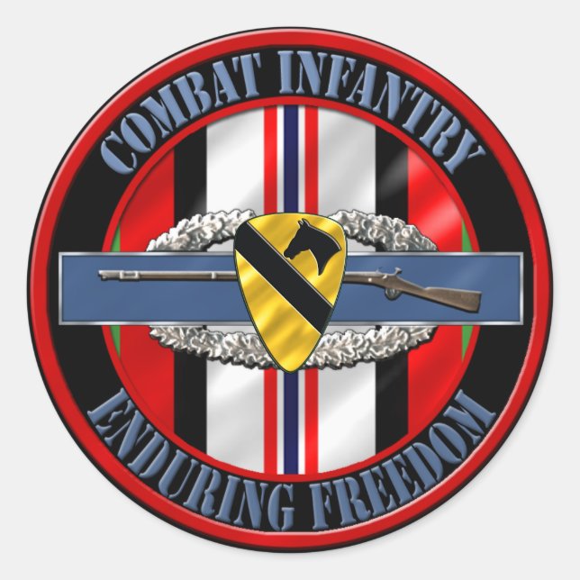 Sticker Rond 1re Division de cavalerie Unité d'infanterie (Devant)