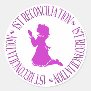 Sticker Rond 1re réconciliation - Confession