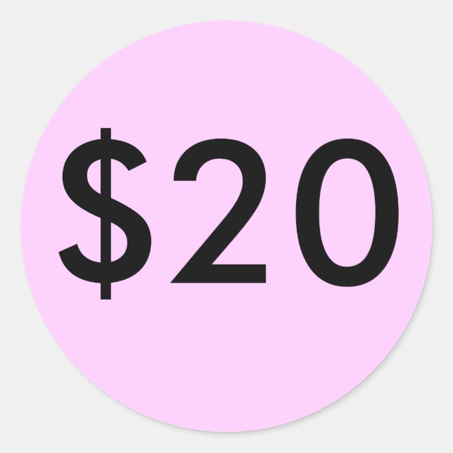 STICKER ROND $20 (Devant)