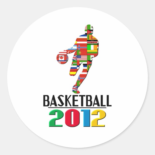 Sticker Rond 2012 : Basket-ball (Devant)