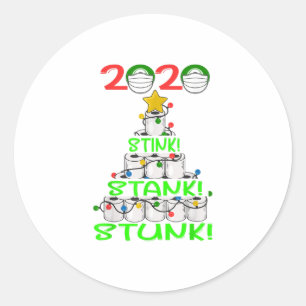 Sticker Rond 2020 Stink Stank Stunk Funny Quarantine