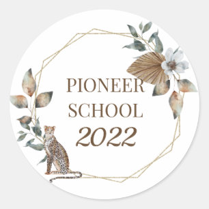 Sticker Rond 2022 JW Ministry Supply Pioneer School - Boho