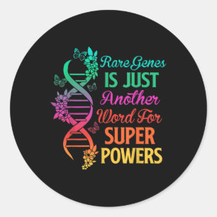 Sticker Rond 2022 Rare Disease Day Awareness Zebra Ribbon Adn F