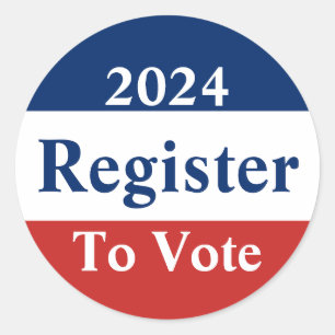 Sticker Rond 2022 Register to Vote